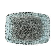 Porland Moire Turkuaz 27 cm Kayık Tabak