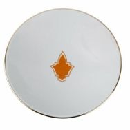 Porland Morocco Turuncu Desen 2 20 cm Porselen Düz Tabak