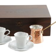 Porland Nature Beyaz 67 cc 5 Parça 2 Kişilik Kahve Takımı