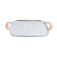 Porland Nora 31x19x4 cm Silver Tepsi