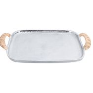 Porland Nora 38x25x4 cm Silver Tepsi