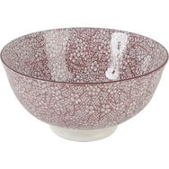 Porland Old Fashion Mürdüm Rengi Desenli 12 cm Yuvarlak Tek Kase
