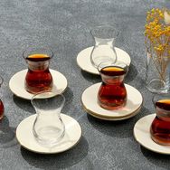 Porland Peride Altın Yaldız 12 Parça 6 Kişilik Çay Takımı