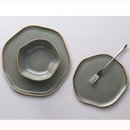 Porland Pure Seasons Koyu Gri 3 Parça Tek Kişilik Yemek Takımı