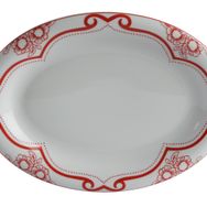 Porland Red Manoir Desen 2 29 cm Kayık Tabak