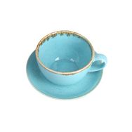 Porland Seasons Turkuaz 370 cc Tabaklı Çay Fincanı