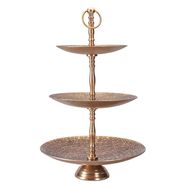 Porland Sia Altın 46 cm 3 Katlı Kurabiyelik