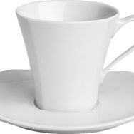 Porland Square Beyaz 200 cc Tabaklı Çay Fincanı
