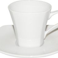 Porland Square Beyaz 80 cc Tabaklı Kahve Fincanı