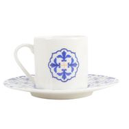 Porland Tiles Desen 1 90 cc Tabaklı Porselen Kahve Fincanı
