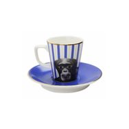 Porland Wild Life Monkey 75 cc Tekli Tabaklı Kahve Fincanı