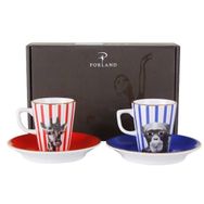 Porland Wild Life Monkey Giraffe 80 cc 2 Kişilik Kahve Takımı