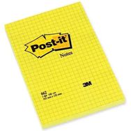 Post-it 102x152mm Sarı 100 Yaprak Kareli Yapışkanlı Not Kağıdı