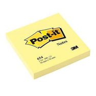Post-it 654 Sarı 100 Yaprak 76 x 76 mm Yapışkanlı Not Kağıdı