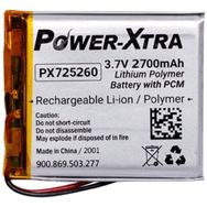 Power-xtra PX725260 Devreli-3.0A 3.7V 2700 mAh Li-Polymer Pil