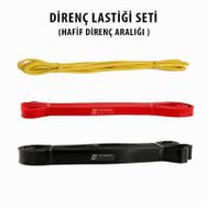 Powerband 3 Adet Direnç Lastiği ve Egzersiz Bandı Hafif Direnç Seti