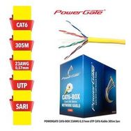Powergate CAT6-BOX-YL 23AWG 0.57 mm Utp 305 mt Sarı Cat6 Kablo