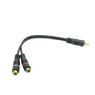 Powermaster 1 RCA Erkek 2 RCA Dişi 25 cm Amfi Y Kablo