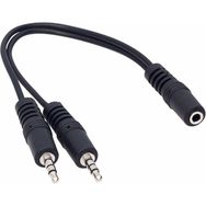 Powermaster 3.5 mm Stereo Dişi 2x3.5 mm Stereo Erkek 20 cm Kablo