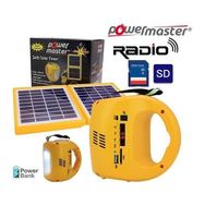 Powermaster 33400 Çift Solar Panelli Radyolu Fener