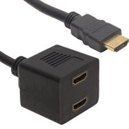 Powermaster HDMI 30 cm Erkek-HDMI Dişi X2 Adaptör HDMI Çoklayıcı