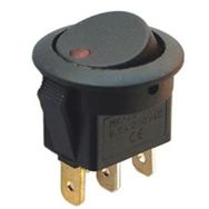 Powermaster IC-132 Yuvarlak 3 Pinli 220 Volt Nokta Işıklı Açma Kapama Anahtarı