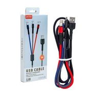 Powermaster JKX-44 Usb To Mıcro Usb Type-c Lıghtnıng 3'lü 2.4 Amper Sarj Kablosu