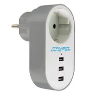 Powermaster PM-4913 10 A 2500 W 3xUSB Tekli Termal Akım Korumalı Priz