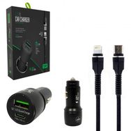 Powerway CC-35 PD18W iPhone Telefon Araç Şarj Başlık Type-C To Kablo