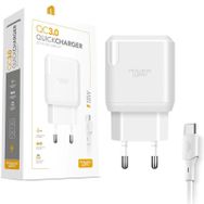 Powerway QCT30 Tüm Type-C Girişli Telefonlara Uyumlu 3.0 Amper 18 W Hızlı Şarj Seti