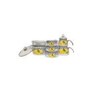 PR Home Lemon Çaydanlık+Kızartma Tenceresi+Saklama Kabı Çeyiz Seti