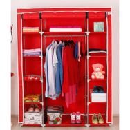 Prado Stark Gri Çift Yandan Raflı Çelik Profilli Bez Dolap