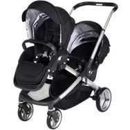 Prego 2072 İbiza Siyah İkiz Bebek Arabası
