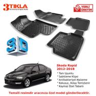 Premium Skoda Rapid 3D Havuzlu Paspas