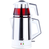 Preo PTM06 Inox Beyaz Cam Demlikli Çay Makinesi
