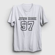 Presmono 97 K Pop Jungkook Bts Beyaz Unisex Çocuk T-Shirt