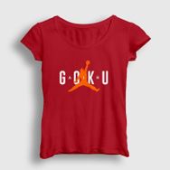 Presmono Air Goku Anime Dragon Ball Siyah Kadın T-Shirt