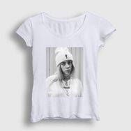 Presmono Beyaz Billie Eilish Kadın T-Shirt