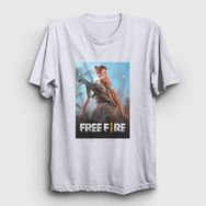Presmono Beyaz Cover Free Fire Unisex T-Shirt