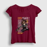 Presmono Eren Fan Anime Attack On Titan Kadın T-shirt