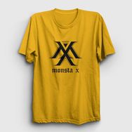 Presmono Logo V2 K-Pop Monsta X Sarı Unisex T-Shirt