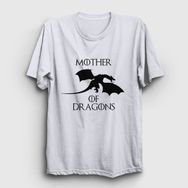 Presmono Mother of Dragons Game of Thrones Beyaz Unisex T-shirt
