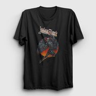 Presmono Siyah Angel Judas Priest Kadın T-Shirt