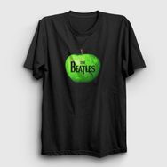 Presmono Siyah Apple The Beatles Kadın T-Shirt