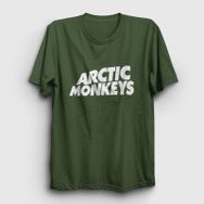 Presmono Siyah Logo Arctic Monkeys Kadın T-shirt