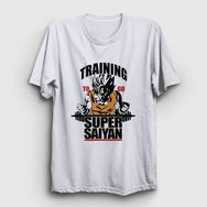 Presmono Training Goku Anime Dragon Ball Beyaz Unisex T-shirt