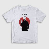 Presmono Unisex Çocuk Satoru Anime Jujutsu Kaisen Beyaz T-Shirt