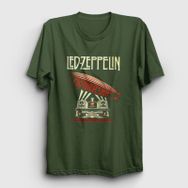 Presmono Unisex Mothership Led Zeppelin Siyah T-Shirt