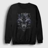 Presmono Unisex Siyah Wild in Flames Sweatshirt