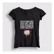 Presmono Workout Anime One Punch Man Kadın T-shirt